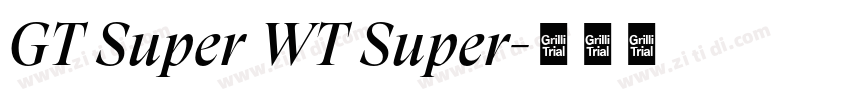 GT Super WT Super字体转换